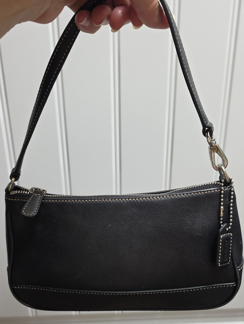 Coach Hamptons Vintage 7785 Classic Black Leather Shoulder Bag